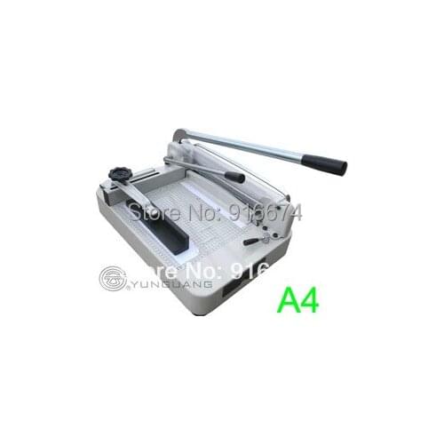 Fast free shipping Discount Heavy Duty A4 Size Stack Paper Cutter Ream Cutting Machine Trimmer YG 868 A4