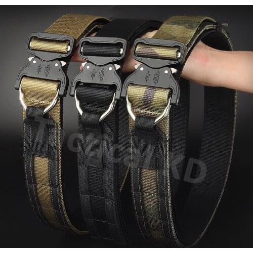 Tactical Belt Quick Release Metal Buckle Combat Molly Mens Belt Hunting Safety Belt 1.77 Inches