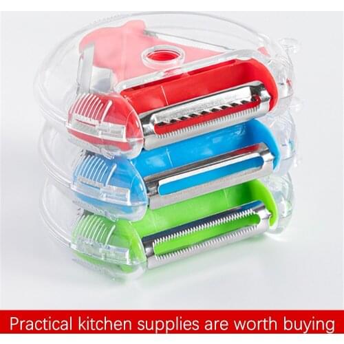 Three-in-one fruit and vegetable peeler vegetable cutter stainless steel blade shredder potato grater planer kitchen accessories