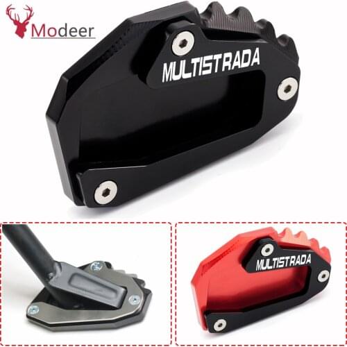 For DUCATI Multistrada 1260/S/SD-Air/Pikes Peak/GT 2017-2020 Motorcycle CNC Kickstand Sidestand Stand Extension Enlarger Pad