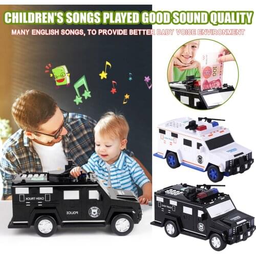 Vocal Toys Piggy- Bank Money Saving Box Safe Car Truck Plastic Password Educational Christmas Gift For Kids