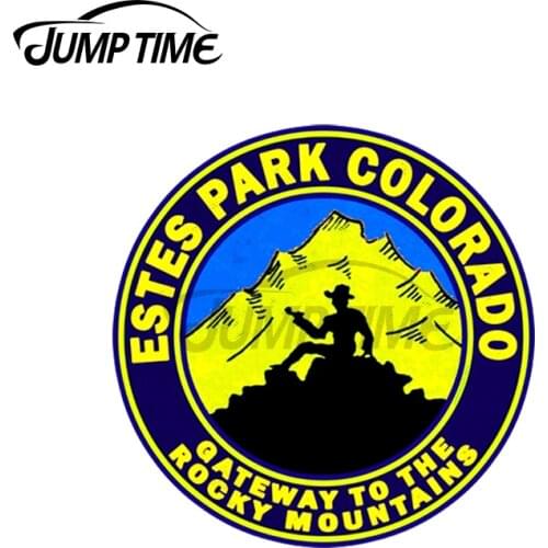 Jump Time 13 x 13cm For Estes Park Colorado Rocky Mountain National Park Rockies Travel Creative Car Sticker Waterproof Decor