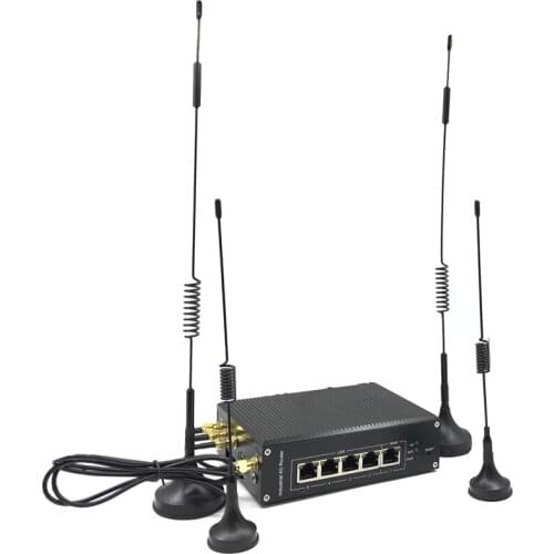 High speed 27dBm 300M industrial DIN rail 4g ltewireless router support openwrt ODM/OEM serial RS/485 industrial control WIFI