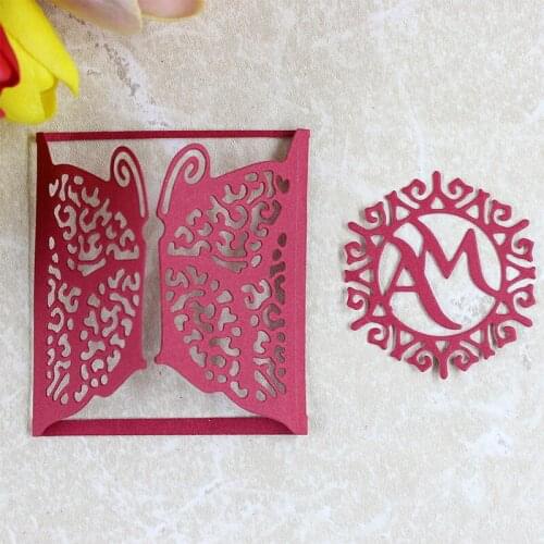YINISE Metal Cutting Dies Cut Butterfly ENVELOPE For Scrapbooking Stencils DIY Album Cards Decoration Embossing Folder Die Cuts