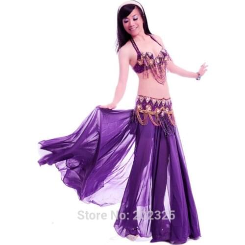 Hot Belly dance costume suit womens Belly dancing Clothes belly dance wear beaded Bra & belt skirt dancing costume set 7153