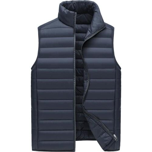 NewBang Brand Mens Waistcoat Ultra Light Cotton Vest Men Stand Collar Waterproof Sleeveless Warm Liner Male Slim Gilet