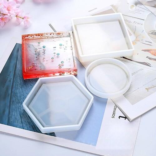 1Pc NEW Coaster Resin Silicone Cup Mat DIY Heat Insulation Table Mat Pad Mold Jewelry Making Epoxy Mould Tool Craft