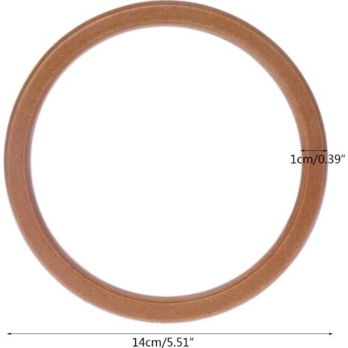 1pc Wooden Round Shaped Handles Replacement For Handbags Purse Handle Shopping Tote E56C