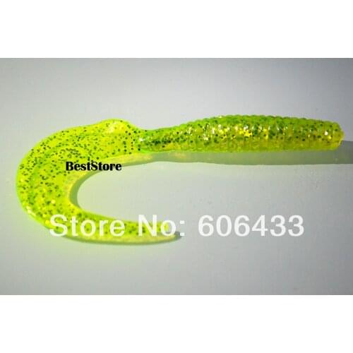 100PCS fluorescent Soft Lure Fishing Bait Capuchin maggots Grub worm Silicone 8cm Free shipping