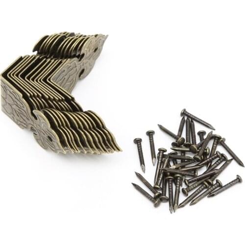 12xAntique Bronze Decorative Jewelry Box Wood Case Feet Leg Corner Protector Dropshipping