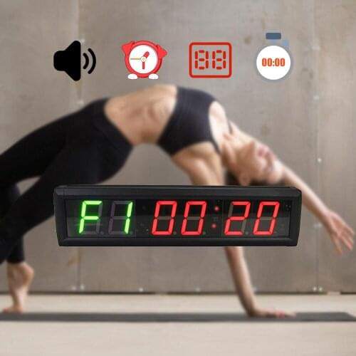 2.3 Inch Remote Control Digital LED Programmable Training Interval Wall Timer Count Up Countdown Tabata Clock