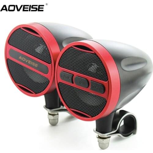 3" 40W MP3 Music audio Player Bluetooth Speakers for Motorcycle Waterproof portable Stereo with FM Radio Tuner