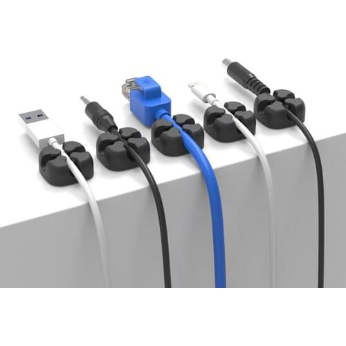 5 Pcs Cables organizer self-adhesive clamps management desk for charger mouse pc usb for mouse Desktop car wire silicone new