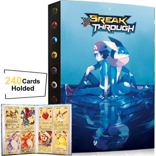Pokemon Album Book 240Pcs Livre Pokémon Card Binder Map Holder Playing Game Cards Collections Folder Loaded List Kids Toy Gift