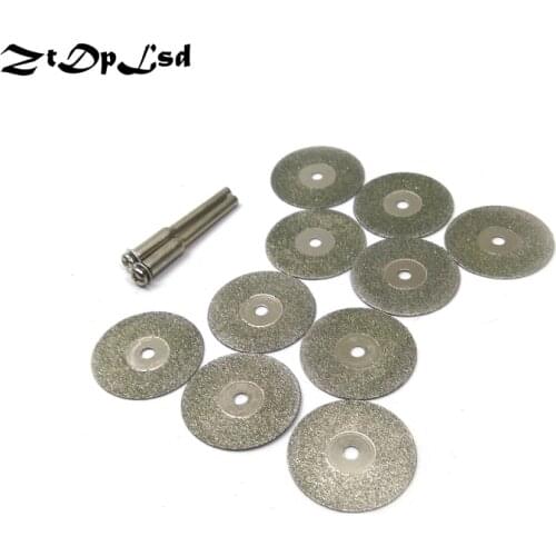 ZtDpLsd 10pcs 25mm Dremel Accessories Diamond Grinding Wheel Saw Mini Circular Saw Cutting Disc Dremel Rotary Tool Diamond Disc