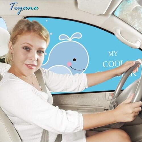 Automotive Supplies Magnet Curtains Cartoon Animals Sunshade Side Windows Sun Protection Magnetic Sun Universal Window Curtains