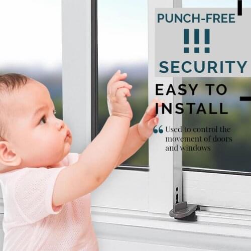 Anti-Theft Child Security Protection Window Lock Door Latch Mobile Window Insurance Lock Anti-theft Protection Lock Window Stopp