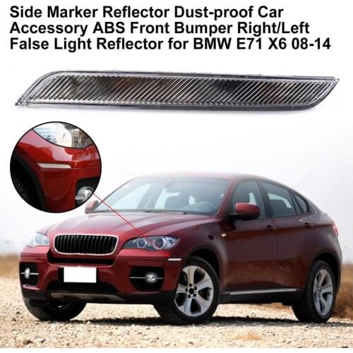 Side Marker Reflector ABS Front Bumper Right/Left False Light Reflector 63147187088 63147187087 63147179992 for BMW E71 X6 08-14