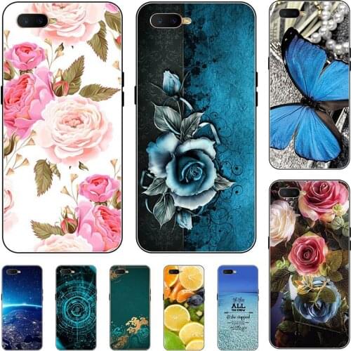 Fashion Flower Case For OPPO RX17 Neo RX 17 Pro OPPO K1 CPH1893 Cover Soft Silicone Cat Printing Capa Back Coque