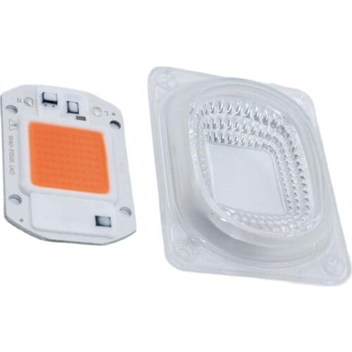 LED COB Chip For Grow Plant Light Full Spectrum Input Plus Lens 220V AC 20W 30W 50W For Indoor Plant Grow and Flower
