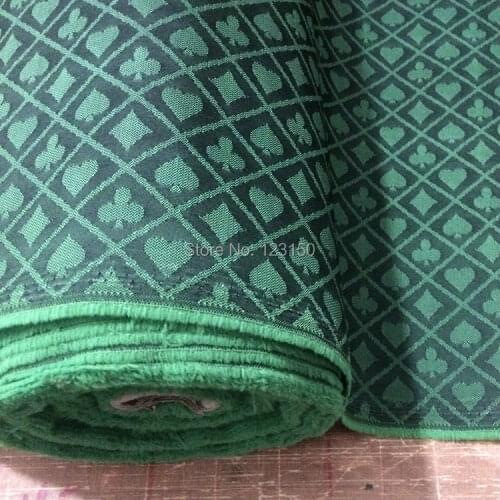FT-04 Two-tone poker table speed cloth,1.5 Meter Length, Black and Green Waterproof Suited High Speed Cloth for Poker Table