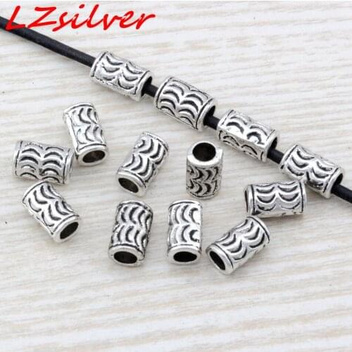 Hot Sale ! 30pcs Zinc Alloy Crescent Tube Spacer Bead 6x10mm DIY Jewelry D15