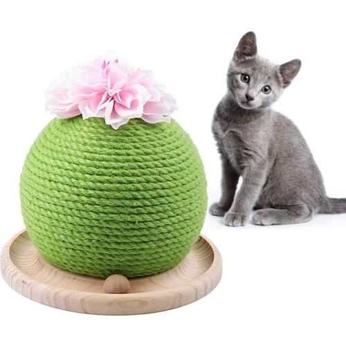 New Pet Cat Scratching Board Cat Scratcher Ball Toy Cat Nail Polishing Toy Sisal Cat Climbing Frame Scratching Pads Cardboard