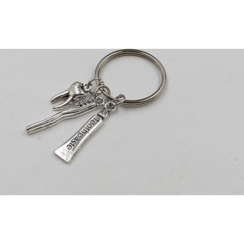 Creative charm jewelry dentist gift dentist key chain dental assistant dental hygienist gift key chain