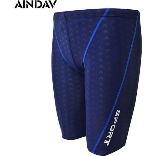 Professional Swimwear Men Breathable Mens Swimsuits Beach Shorts Swim Trunks Knee Length Fifth Pants Sunga Swim Suits Plus Size