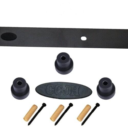 LWZH 3ft/4ft/ 6ft/ 9ft/ Sliding Track Rail Hardware for Sliding Wood Barn Door Sliding Closet Door