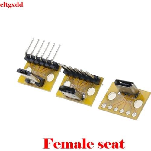 Multi-function adapter board curved needle straight needle vertical female USB vertical single-row test board