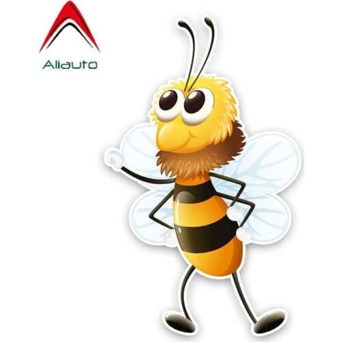 Aliauto Funny Car Sticker Small Bee Decal Accessories PVC for X Trail Lada Priora Prius Priora Suzuki Mercedes W211 BMW,14cm*9cm