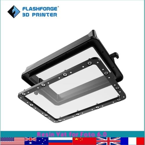 Flashforge Resin Vat with FEP Film for Foto 6.0 LCD 3d Printer Parts Replacement Tank Impresora 3d Accessories