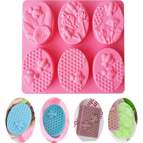 New Many Shapes Honeybee Silicone Soap Mold for Making Soaps 3D Diy Spa Handmade Mould Decoration Massage Therapy Tray Tools