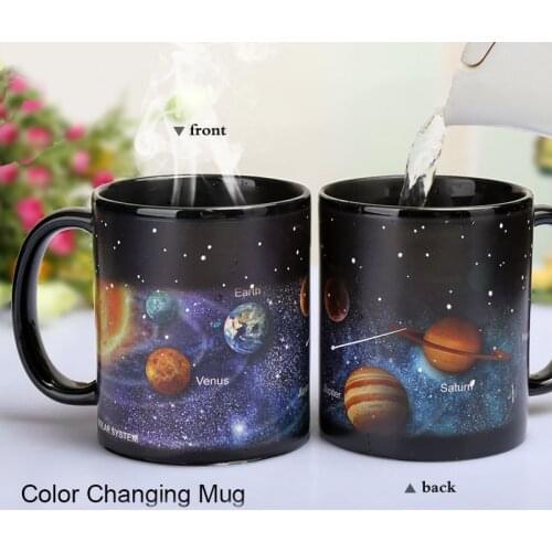 Newest Style Ceramic Cups Changing Color Mug Milk Coffee Mugs Friends Gifts Student Breakfast Cup Star Solar System Mugs