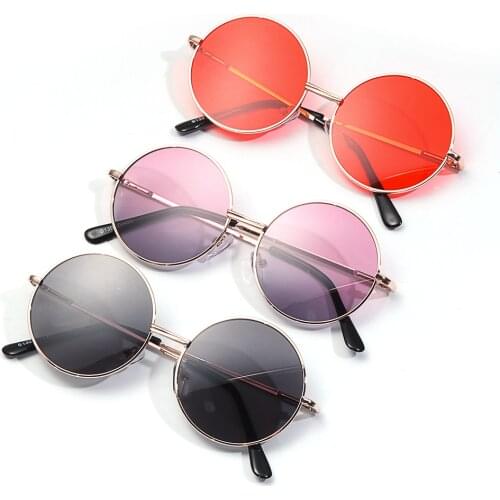 Kids Cute Candy Color Sunglasses Boys Girls Retro Round Frame Sun Glasses UV 400 Wild British Style Children Eyewear Accessories