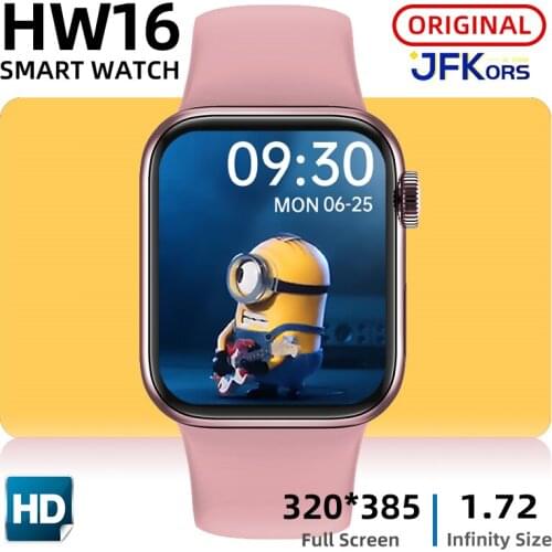 Original HW16 Smart Watch 2021 Men Women Full Screen Bluetooth Heart Rate Smartwatch For apple phone ios android PK AK76 FK88