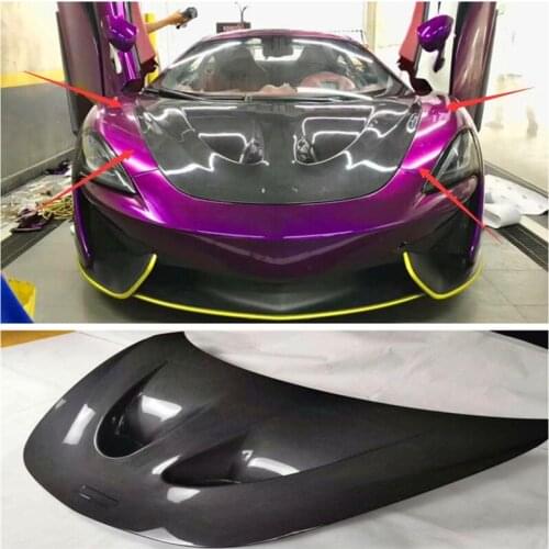 Real Carbon Fiber Front Engine Hood Vent Cover For McLaren 570S 540C 650S 600LT 2015 2016 2017 2018 2019
