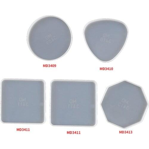 Irregular Coasters Epoxy Resin Mold Silicone Tray Fluids Artist Mold Tea Mat Make Your Own Tray Coaster Resin Mold Kit A5KE