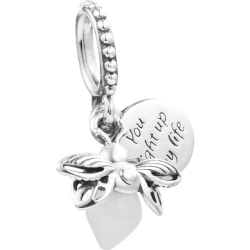 Fit Pandora Bracelets Firefly Dangle Charm 925 Original Sterling Silver Charms Beads for Jewelry Making Women Gift rosario