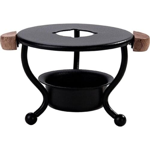 Durable Retro Tripod Fire Paint Wax Melting Wax Tripod Furnace Included Wood Handle Sealing Wax Spoon Craft Gift for Wax Sealing