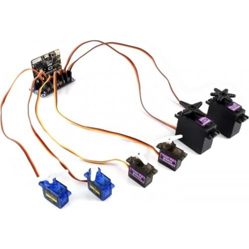 Waveshare Servo Driver for micro:bit 16-Channel 12-bit I2C Interface supports SG90 MG90S MG996R etc