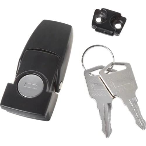 Cabinet Black Coated Metal Hasp Latch DK604 Security Toggle Lock With Two Keys