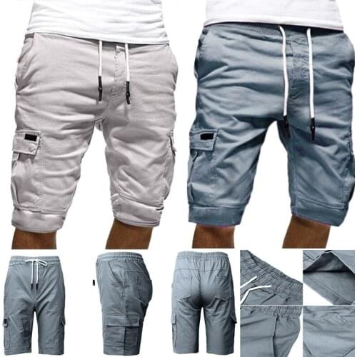 Mens Military Cargo Shorts Mens Beach Shorts Loose Work Casual Short Pants Mens Multi-pocket Sports Fitness Shorts