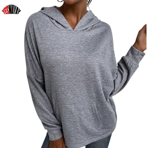 Hooded Sweatshirt Women Hoodies Long Sleeve Pullover Tops With Pockets Loose Casual Hoodies Women Solid Color Autumn Winter 2021