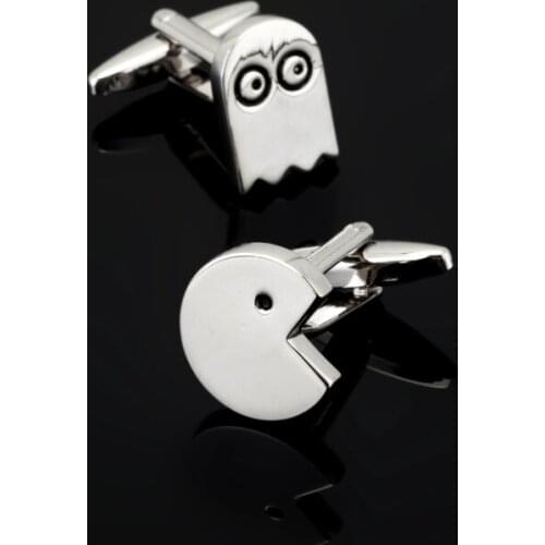 High quality mens shirts Cufflinks superhero Pacman Cufflinks 10 double sale free shipping