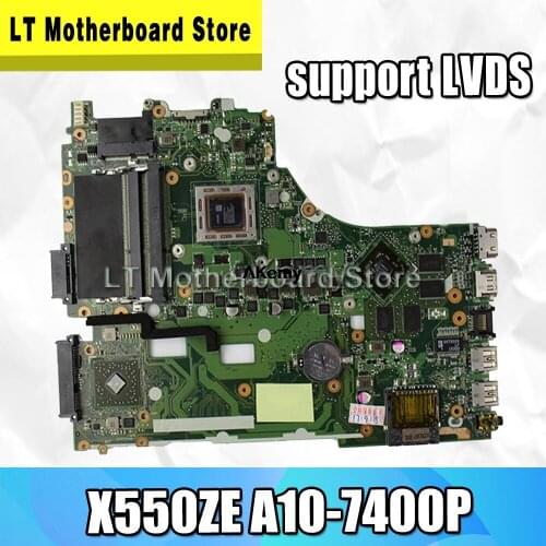 X550ZE Motherboard A10-7400P LVDS 2.5GHz For Asus K555Z A555Z K550Z X555Z Laptop motherboard X550ZE Mainboard X550ZE Motherboard