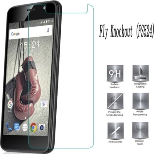 2PCS NEW Screen Protector phone For Fly Knockout FS524 phone Tempered Glass SmartPhone Film Protective Screen Cover