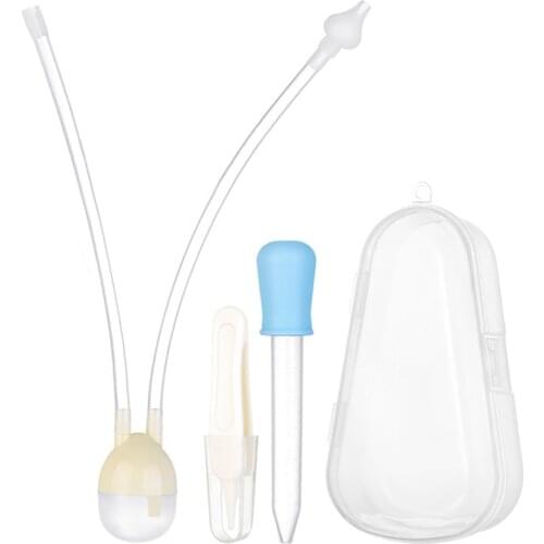 3pcs/Set Baby Nasal Aspirator Safety Newborn Vacuum Nasal Cleaner Snot Sucker Set Infants Ear Washing Accessories Baby Care Hot