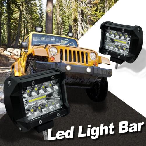 4" 36W 60W 72W LED Combo Work Lights Bar Spotlight Flood light for Motorcycle Tractor Boat Off Road 4WD 4x4 Truck SUV ATV 12-24V